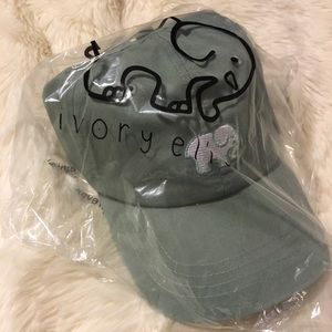 Pastel Mint Embroidered Ivory Ella Cap